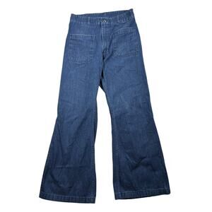 Vintage Seafarer Dungarees Jeans Mens Actual 28x29 Bell Bottom Utility Trousers